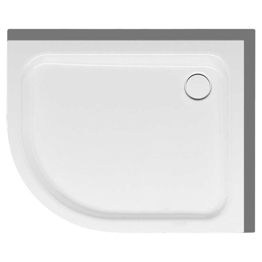 Eckduschenwanne SCHMIDLIN
100 x 80 x 6,5 cm
Radius 50 cm, Stahl
Ablauf hinten rechts D 90 mm
Ecke rechts, Zargen hinten und
rechts, Z1100
Schallisolierung