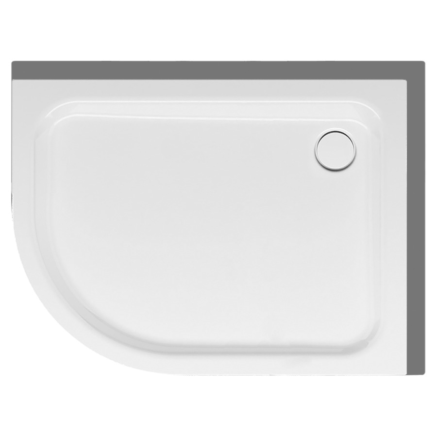 Eckduschenwanne SCHMIDLIN
120 x 90 x 6,5 cm
Radius 50 cm, Stahl
Ablauf hinten rechts D 90 mm
Ecke rechts, Zargen hinten und
rechts, Z1100
Schallisolierung