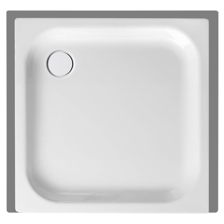 Receveur de douche SCHMIDLIN
90 x 90 x 6,5 cm, acier
écoulement derrière à gauche
D 90 mm, rebords derrière
à gauche et à droite, Z1101
isolation phonique
