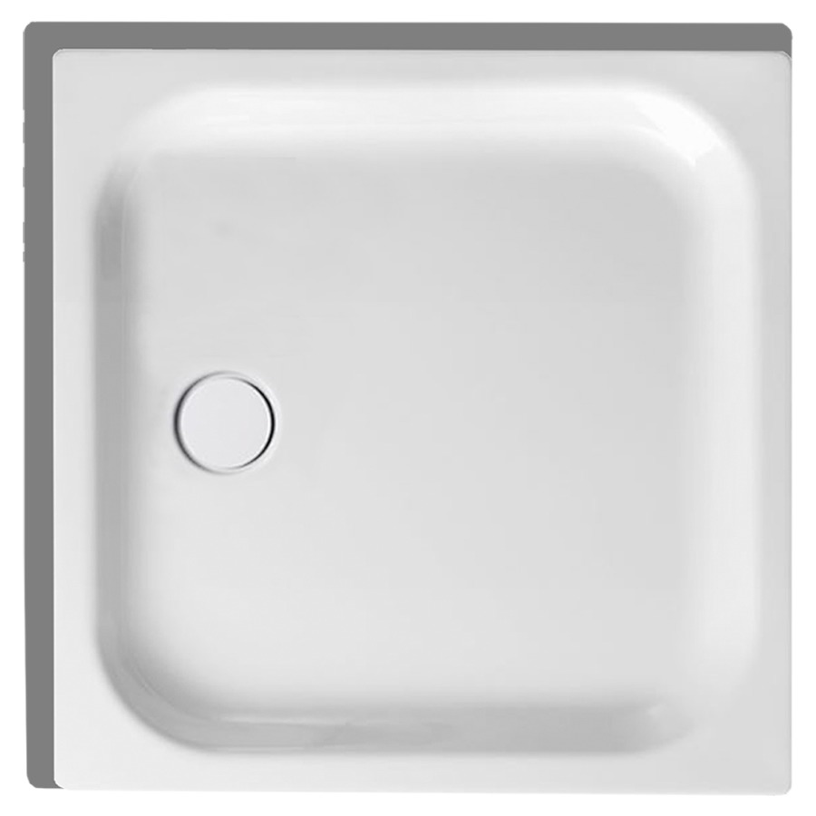 Receveur de douche SCHMIDLIN
100 x 100 x 6,5 cm, acier
écoulement à gauche au milieu
D 90 mm, rebords derrière et
à gauche, Z1001, isolation
phonique