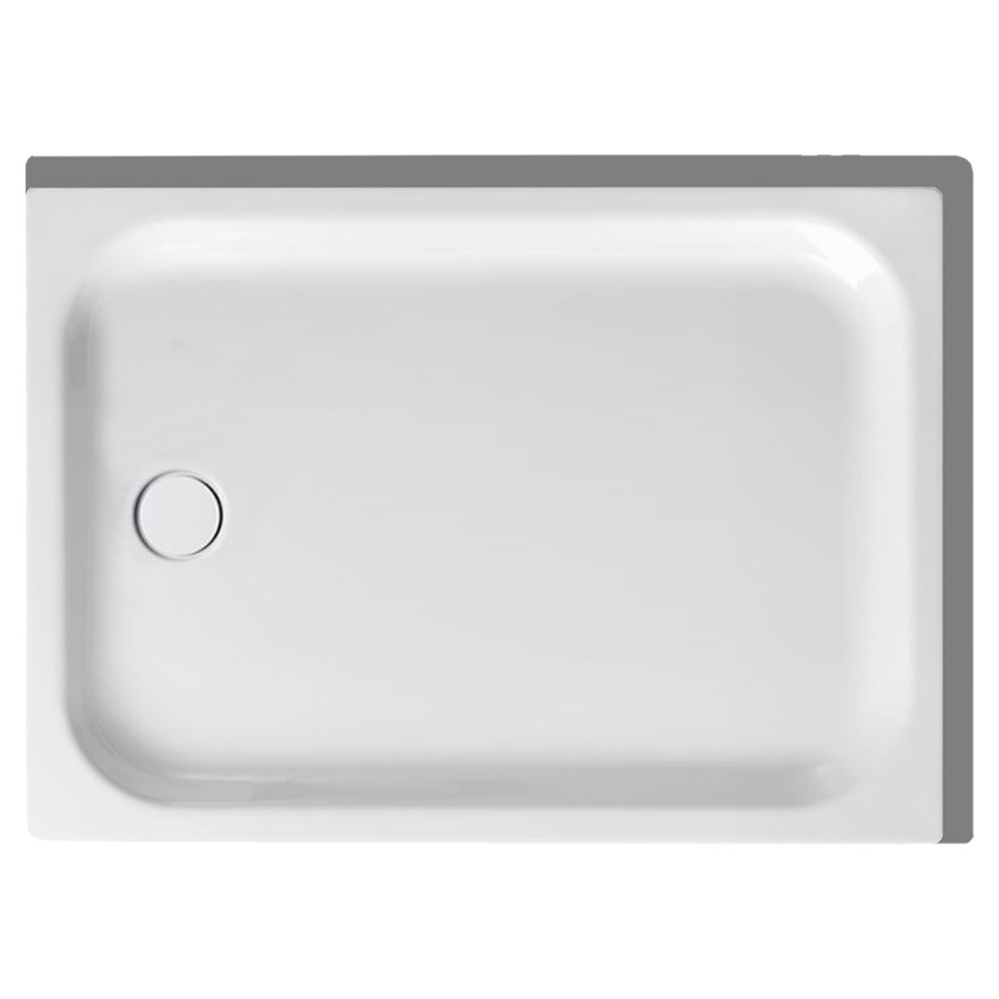 Receveur de douche SCHMIDLIN
100 x 70 x 6,5 cm, acier
écoulement à gauche au milieu
D 90 mm, rebords derrière et
à droite, Z1100, isolation
phonique