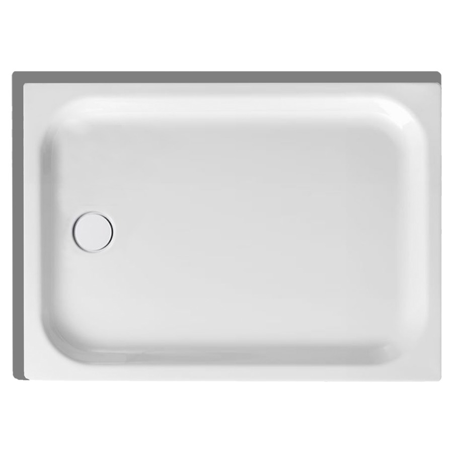 Receveur de douche SCHMIDLIN
100 x 70 x 6,5 cm, acier
écoulement à gauche au milieu
D 90 mm, rebords derrière et
à gauche, Z1001, isolation
phonique