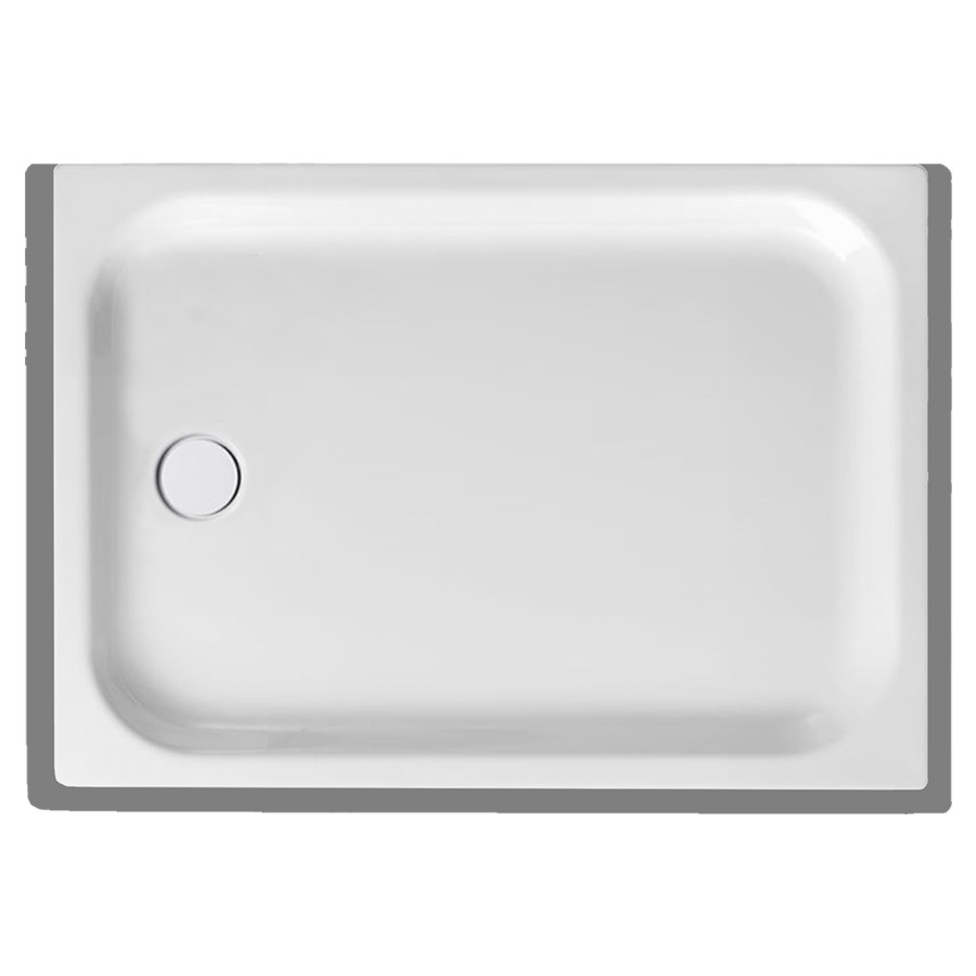 Receveur de douche SCHMIDLIN
100 x 70 x 6,5 cm, acier
écoulement à gauche au milieu
D 90 mm, rebords devant
à gauche et à droite, Z0111
isolation phonique