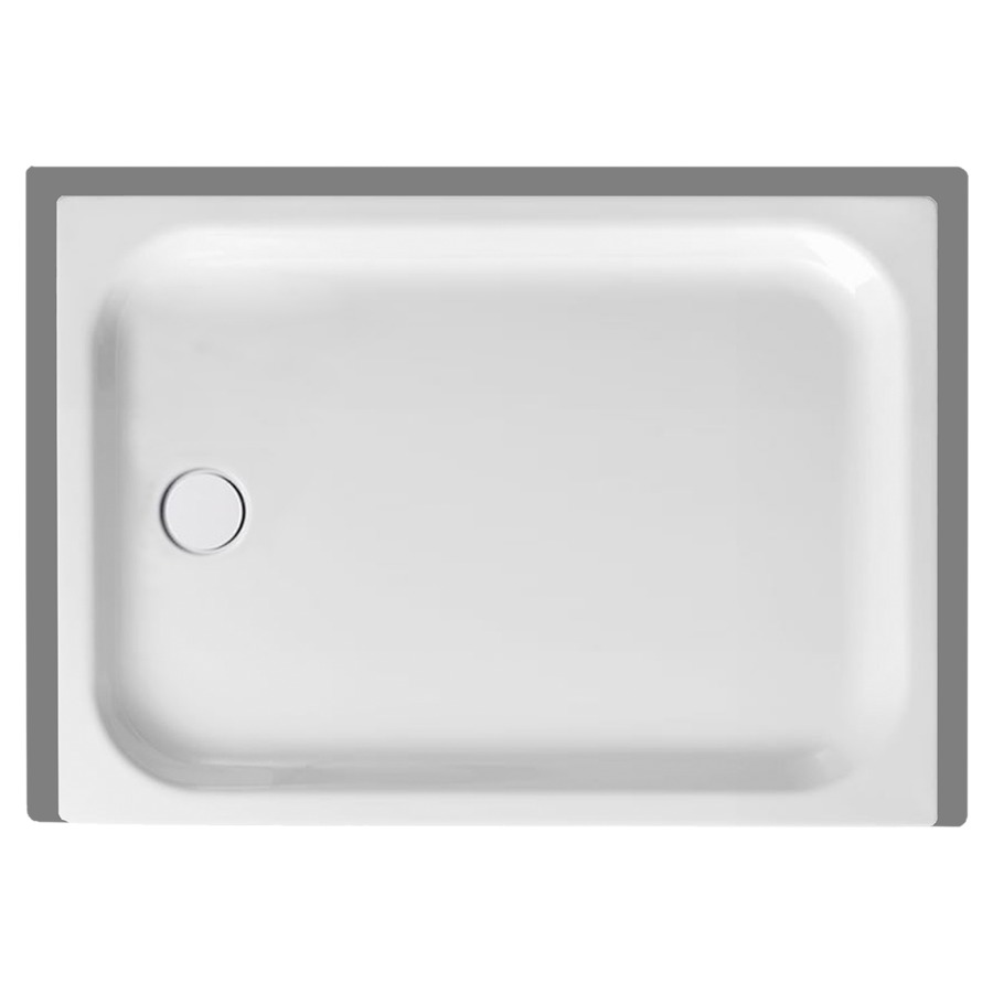 Receveur de douche SCHMIDLIN
100 x 70 x 6,5 cm, acier
écoulement à gauche au milieu
D 90 mm, rebords derrière
à gauche et à droite, Z1101
isolation phonique