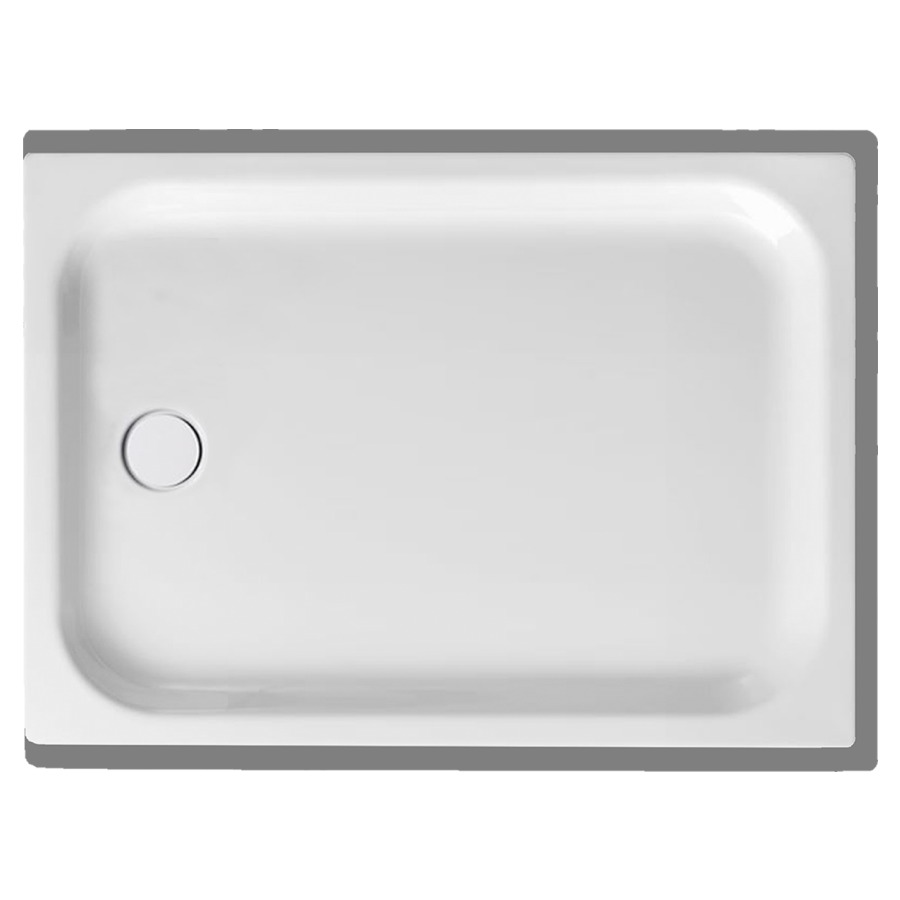 Receveur de douche SCHMIDLIN
100 x 70 x 6,5 cm, acier
écoulement à gauche au milieu
D 90 mm, rebords derrière
à devant et à droite, Z1110
isolation phonique
