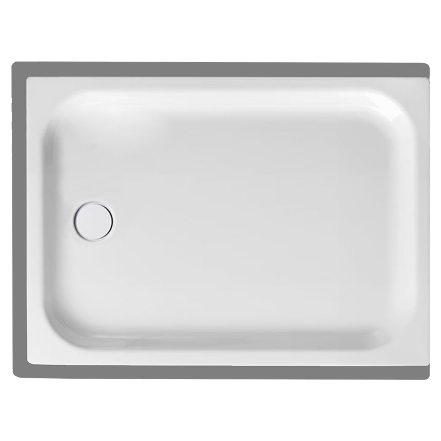Receveur de douche SCHMIDLIN
100 x 70 x 6,5 cm, acier
écoulement à gauche au milieu
D 90 mm, rebords derrière
à devant et à gauche, Z1011
isolation phonique