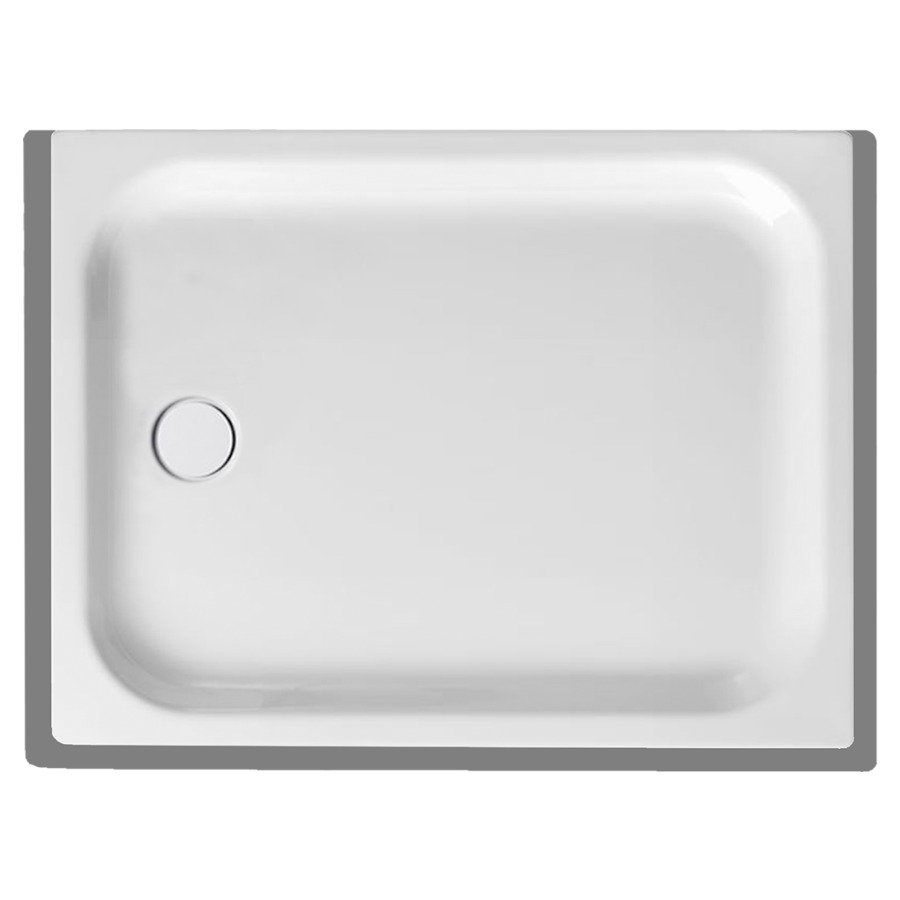 Receveur de douche SCHMIDLIN
100 x 75 x 6,5 cm, acier
écoulement à gauche au milieu
D 90 mm, rebords devant
à gauche et à droite, Z0111
isolation phonique