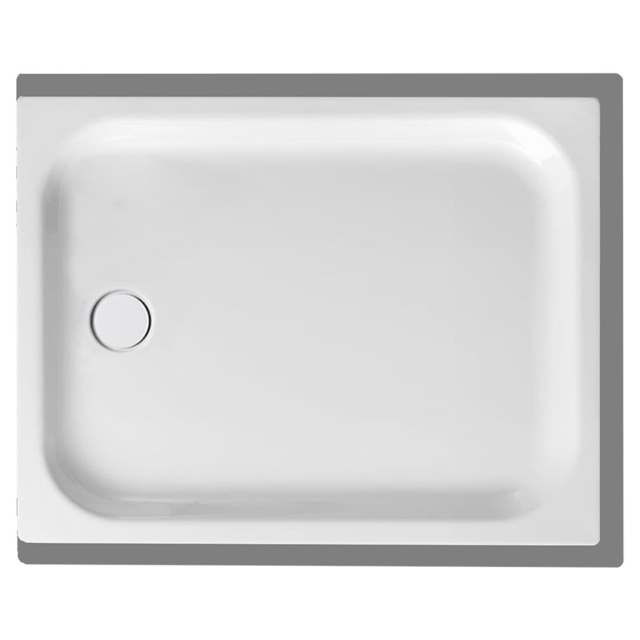 Receveur de douche SCHMIDLIN
100 x 75 x 6,5 cm, acier
écoulement à gauche au milieu
D 90 mm, rebords derrière
à devant et à droite, Z1110
isolation phonique