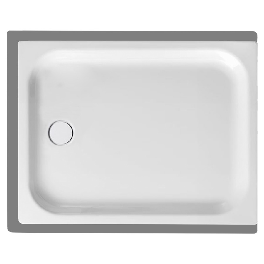 Receveur de douche SCHMIDLIN
100 x 75 x 6,5 cm, acier
écoulement à gauche au milieu
D 90 mm, rebords derrière
à devant et à gauche, Z1011
isolation phonique