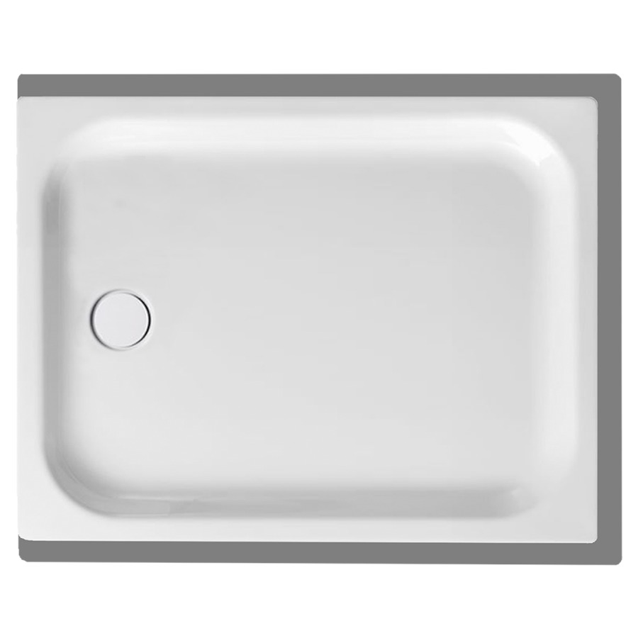 Receveur de douche SCHMIDLIN
110 x 80 x 6,5 cm, acier
écoulement à gauche au milieu
D 90 mm, rebords derrière
à devant et à droite, Z1110
isolation phonique
