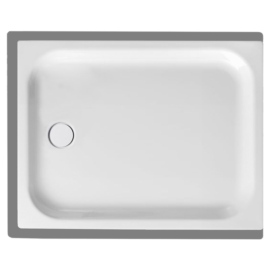 Receveur de douche SCHMIDLIN
110 x 80 x 6,5 cm, acier
écoulement à gauche au milieu
D 90 mm, rebords derrière
à devant et à gauche, Z1011
isolation phonique