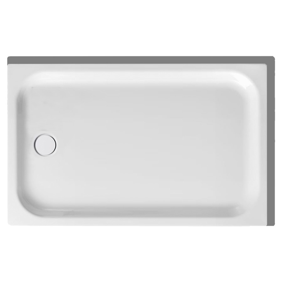 Receveur de douche SCHMIDLIN
120 x 75 x 6,5 cm, acier
écoulement à gauche au milieu
D 90 mm, rebords derrière et
à droite, Z1100, isolation
phonique