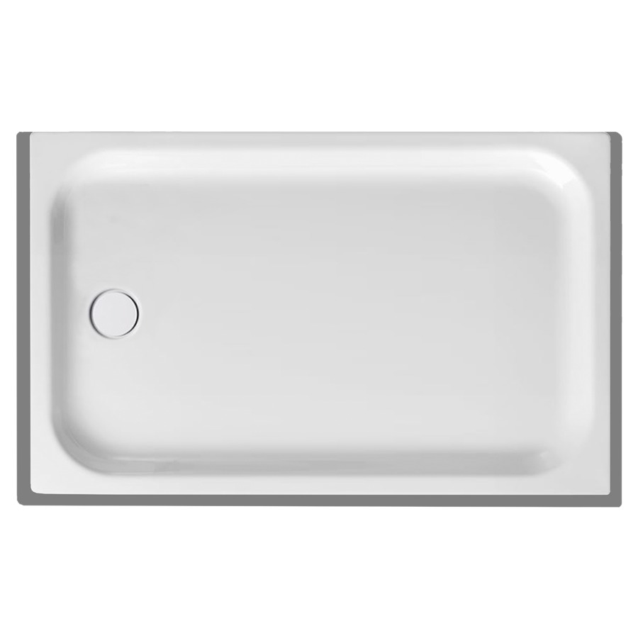 Receveur de douche SCHMIDLIN
120 x 75 x 6,5 cm, acier
écoulement à gauche au milieu
D 90 mm, rebords devant
à gauche et à droite, Z0111
isolation phonique