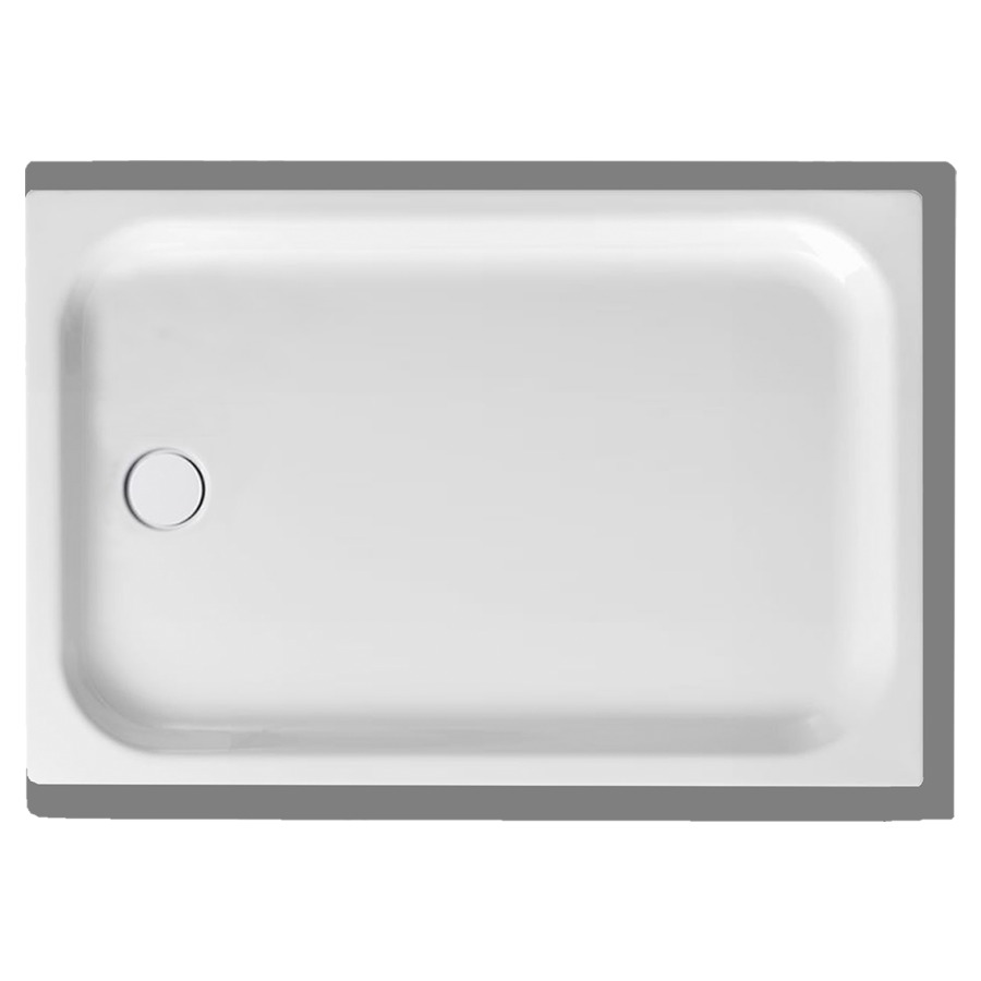 Receveur de douche SCHMIDLIN
120 x 80 x 6,5 cm, acier
écoulement à gauche au milieu
D 90 mm, rebords derrière
à devant et à droite, Z1110
isolation phonique