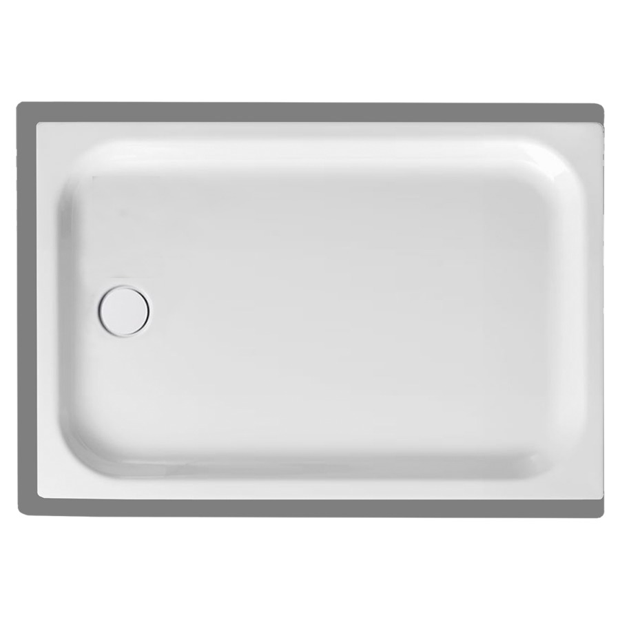 Receveur de douche SCHMIDLIN
120 x 80 x 6,5 cm, acier
écoulement à gauche au milieu
D 90 mm, rebords derrière
à devant et à gauche, Z1011
isolation phonique