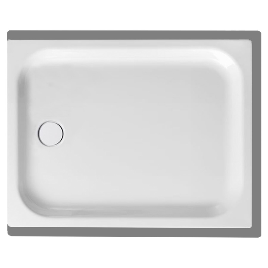 Receveur de douche SCHMIDLIN
120 x 90 x 6,5 cm, acier
écoulement à gauche au milieu
D 90 mm, rebords derrière
à devant et à droite, Z1110
isolation phonique