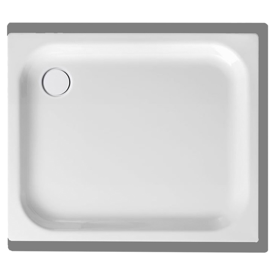 Receveur de douche SCHMIDLIN
90 x 75 x 6,5 cm, acier
écoulement derrière à gauche
D 90 mm, rebords derrière
à devant et à droite, Z1110
isolation phonique