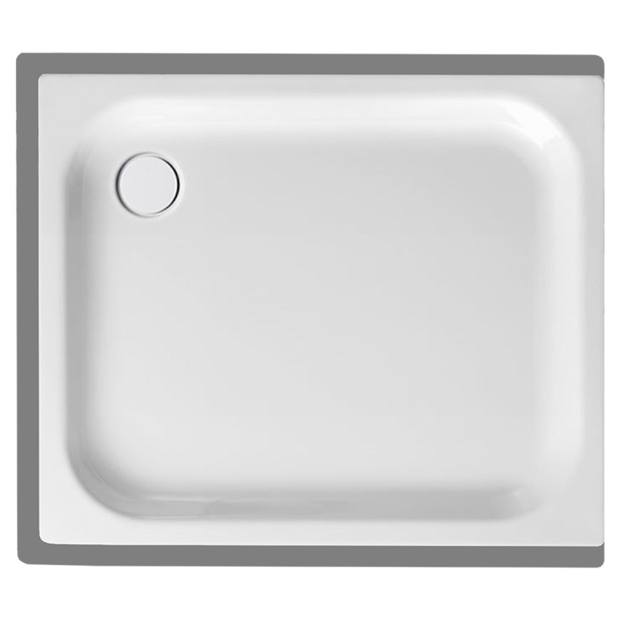 Receveur de douche SCHMIDLIN
90 x 75 x 6,5 cm, acier
écoulement derrière à gauche
D 90 mm, rebords derrière
à devant et à gauche, Z1011
isolation phonique