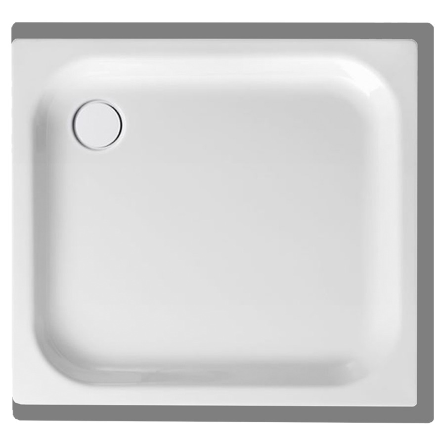Receveur de douche SCHMIDLIN
90 x 80 x 6,5 cm, acier
écoulement derrière à gauche
D 90 mm, rebords derrière
à devant et à droite, Z1110
isolation phonique