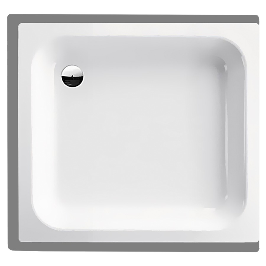 Receveur de douche SCHMIDLIN
90 x 80 x 15 cm, acier
écoulement derrière à gauche
D 52 mm, rebords derrière
à devant et à gauche, Z1011
isolation phonique