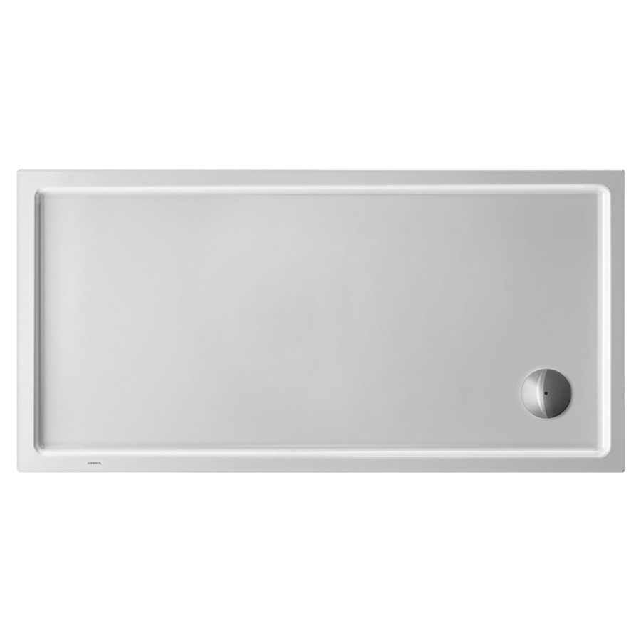 Receveur de douche Starck Slimline 
140 x 5.5 x 70 cm
Plastique, rectangle
écoulement dans l’angle, D 90 mm