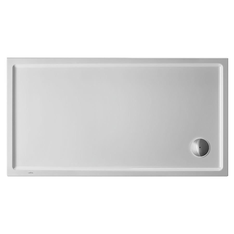 Receveur de douche Starck Slimline 
140 x 5.5 x 75 cm
Plastique, rectangle
écoulement dans l’angle, D 90 mm
