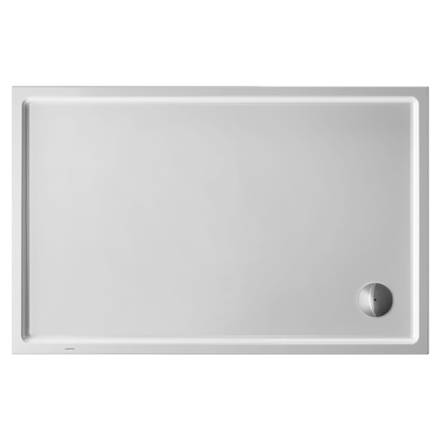 Receveur de douche Starck Slimline 
140 x 5.5 x 90 cm
Plastique, rectangle
écoulement dans l’angle, D 90 mm