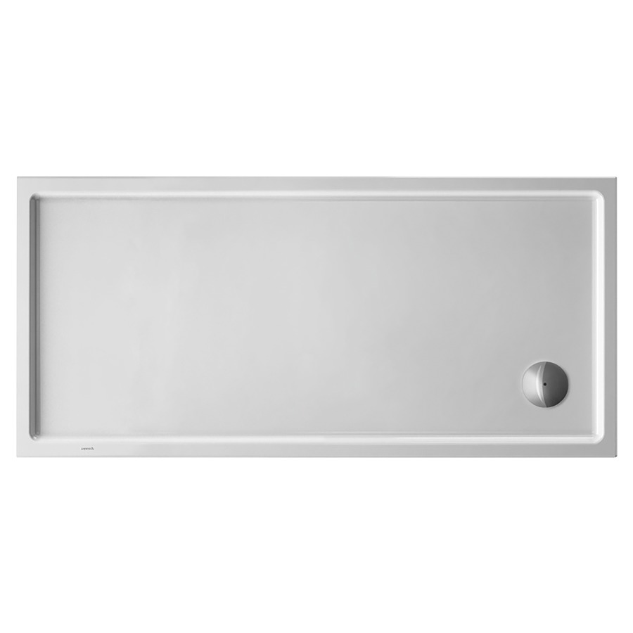 Receveur de douche Starck Slimline 
150 x 5.5 x 70 cm
Plastique, rectangle
écoulement dans l’angle, D 90 mm