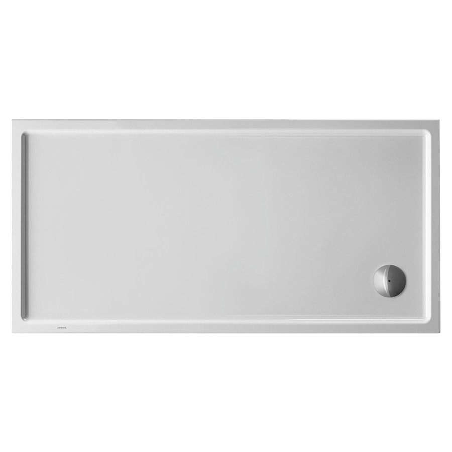 Receveur de douche Starck Slimline 
150 x 6 x 75 cm
Plastique, rectangle
écoulement dans l’angle, D 90 mm