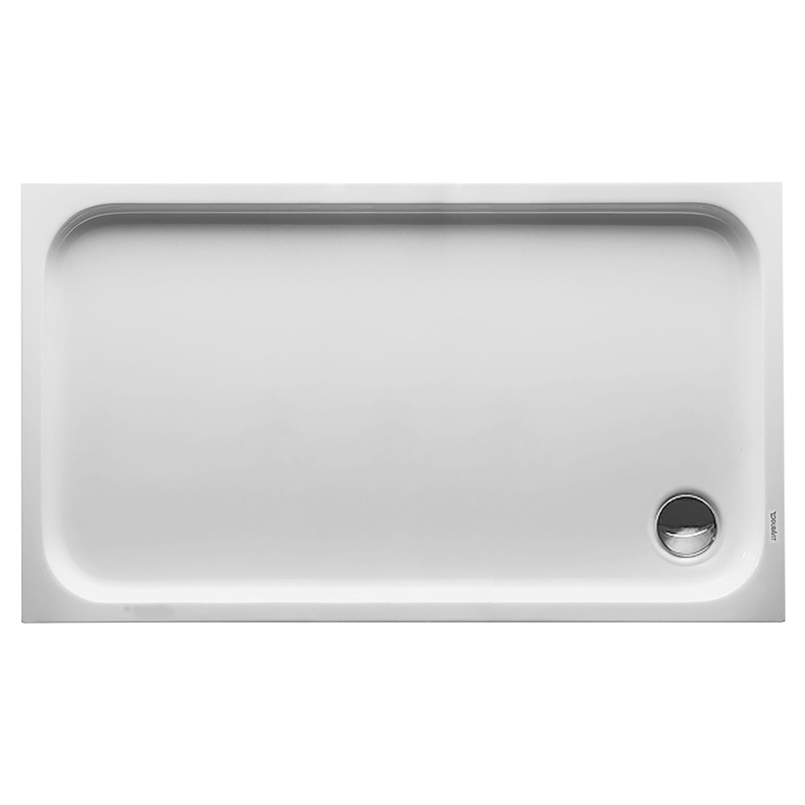 Receveur de douche D-CODE 
130 x 8.5 x 75 cm
Plastique, rectangle
écoulement dans l’angle, D 90 mm
