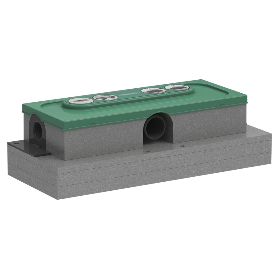 Corps à encastrer UBOX
UNIVERSAL
pour set d'installation, pour
installation à plat
corps de base, siphon
natte d'étanchéité prémontée
plaques de réglage en hauteur
capuchon de protection de la
construction, garde d'eau
siphon 30 mm, hauteur minimale
de construction 57 mm
