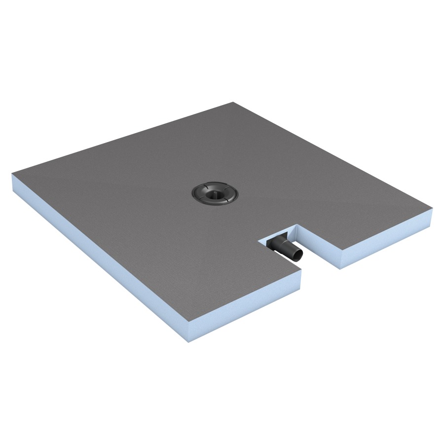 Élément au sol WEDI FUNDO
PLANO, 100 x 100 x 6,5 cm
système complet, écoulement
central, avec système
d'écoulement et grille, DN 40