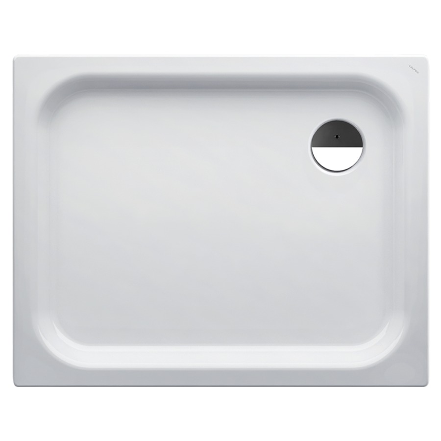 Receveur de douche PLATINA
100 x 6.5 x 80 cm
Acier, isolation phonique, rectangulaire
écoulement dans l’angle, D 90 mm
sans soupape d’écoulement
