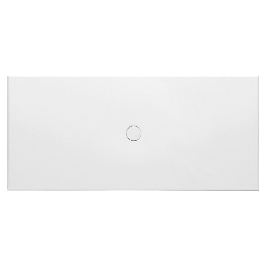Plan de douche FLOOR
160 x 75 x 2,5 cm, acier
isolation phonique
trou d'écoulement D 90 mm
montage au niveau du sol
sans cadre de système à
encastrer