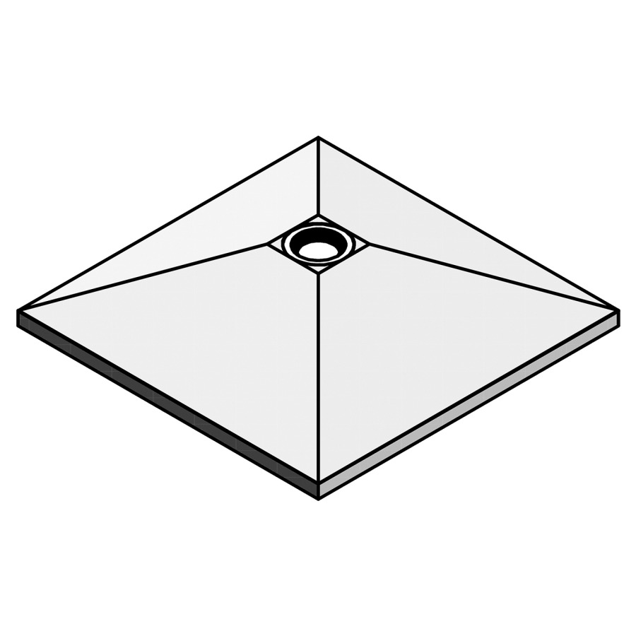 Élément au sol WEDI-FUNDO
PROMO QUADRAT 90 x 90 x 4 cm
de plain-pied
écoulement décentré