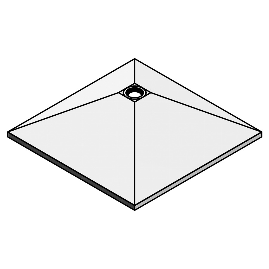 Élément au sol WEDI-FUNDO
PRIMO CARRE 120 x 120 x 4 cm
de plain-pied
écoulement décentré