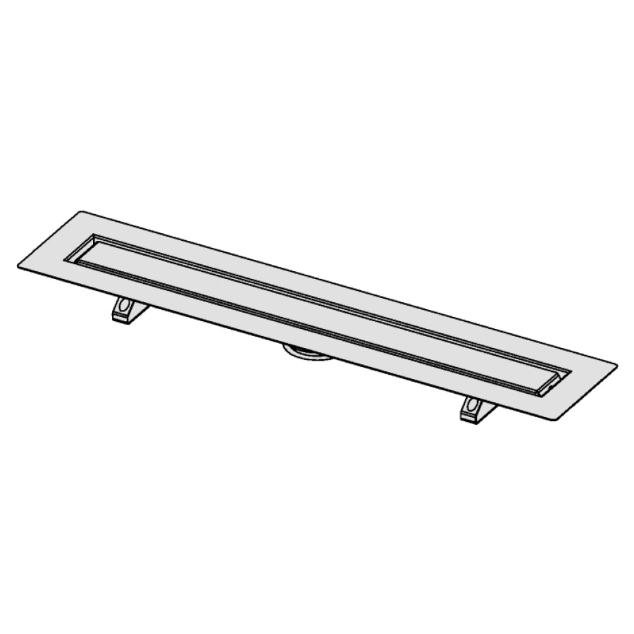Rigole de douche TECEdrainline
linéaire pour pierre naturelle
avec ruban d'étanchéité Seal
System et support en acier
inoxydable comme set
longueur totale 83,5 cm
rigole 80 cm, SIA 271/1