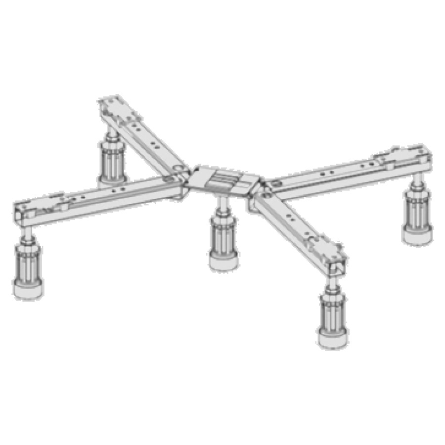 Pied pour douche MEPA BW 5
MAXI, isolation phonique
H 10-18,5 cm réglable, pour
tous les receveurs de douche
jusqu'à 100 x 100 cm