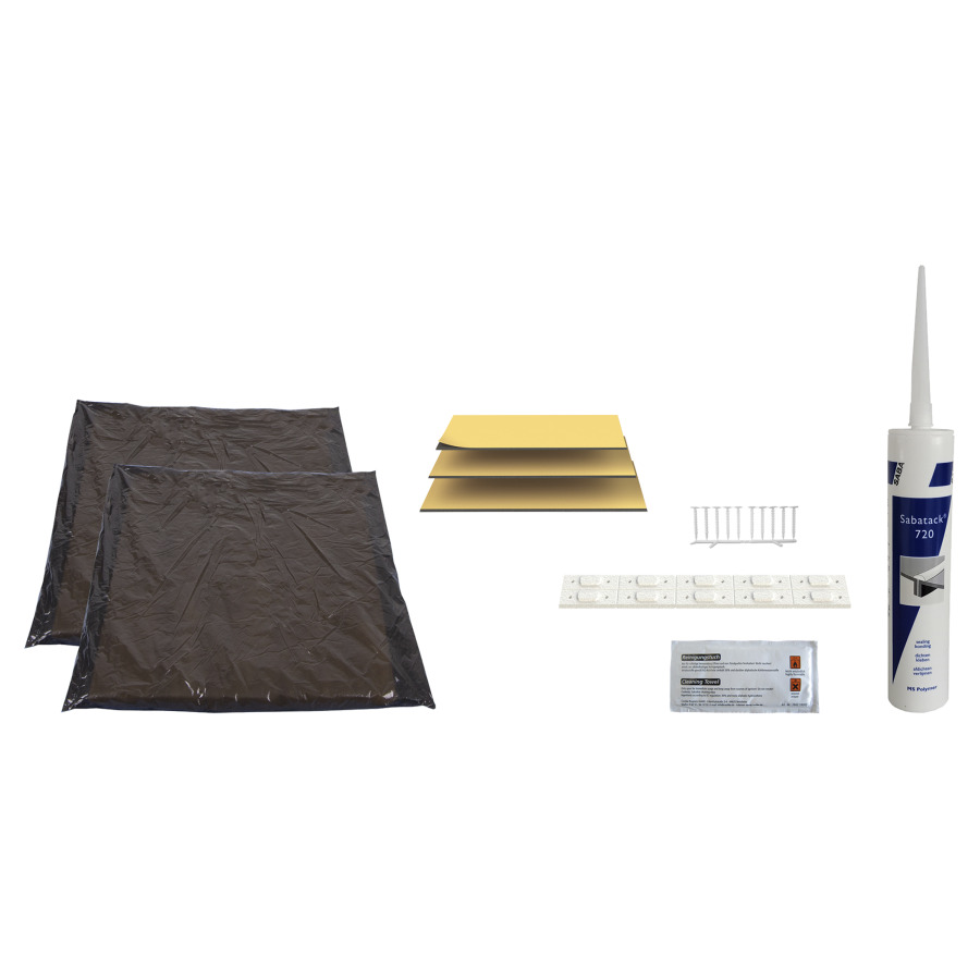 Set d'isolation phonique SILENCIO acier
pour supports de douche
pour receveurs de douche
en acier jusqu'à 200 x 100 cm
inclus 1 cartouche de colle
de montage PU sans MDI
pour exigences accrues selon SIA&nbsp;181
