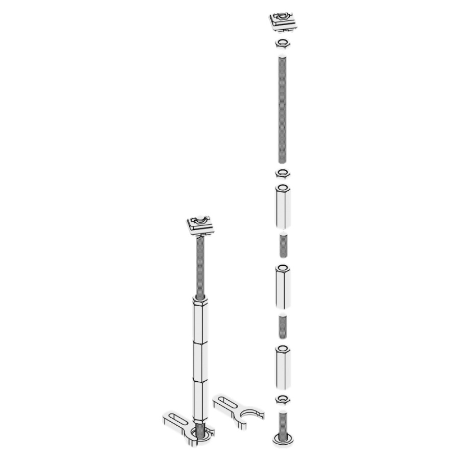 Set de pieds OMNIA
hauteur de montage 19-33 cm