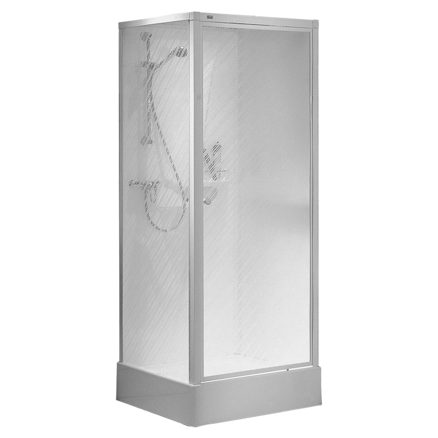Cabine douche ROTHALUX TEMPO
80 x 80 cm, H 201 cm, sans
assemblage, receveur de douche
synthétique blanc, 1 cloison
latérale transparente
1 cloison latérale blanche
montage à gauche/droite
écoulement D 90 mm, mélangeur
douche à main, tuyau, glis-
sière, partie arrière avec
porte-savon intégré, tablette
et barre, matériel de montage
pour 2 fixations murales
1 porte basculante
verre en acryl
garnit. d'écoulement 40/50 mm