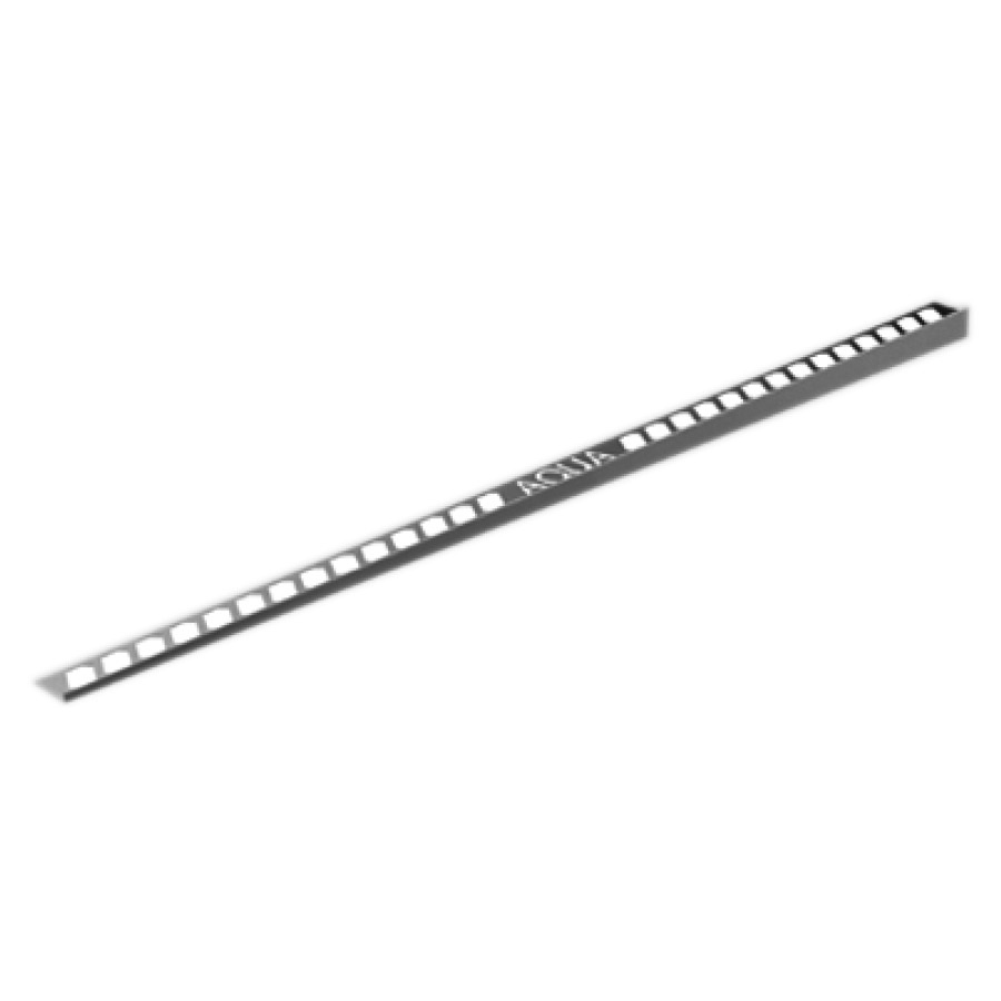 Profil de cale AQUA gauche
hauteur réglable
longueur personnalisable sur
place, longueur 148 cm
H1 9-18 mm, H2 34 mm
acier inoxydable
côté visible poli