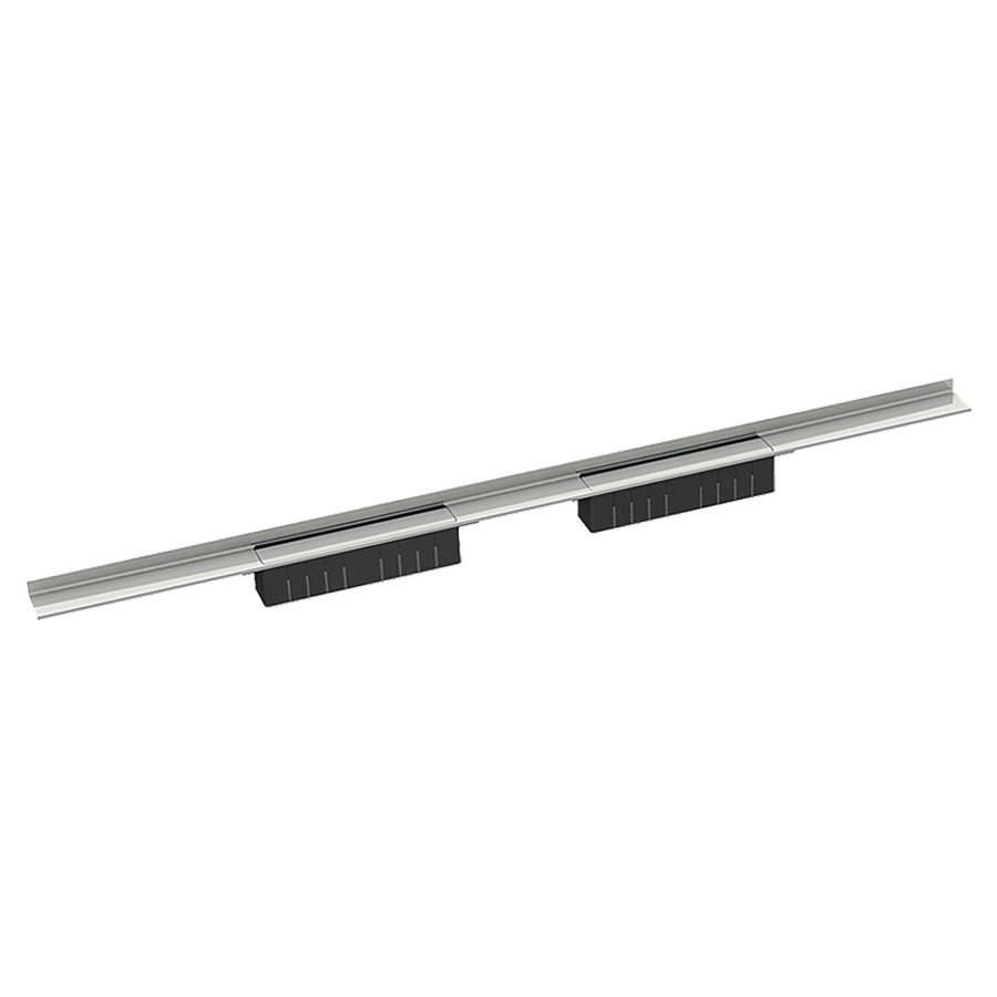 Rigole de douche CERAWALL
SELECT DUO, 140 cm, avec
déclivité intégrée, longueur
personnalisable sur place
pour des revêtements 10-24 mm
acier inoxydable, pour boîter
d'écoulement Dallflex DUO
