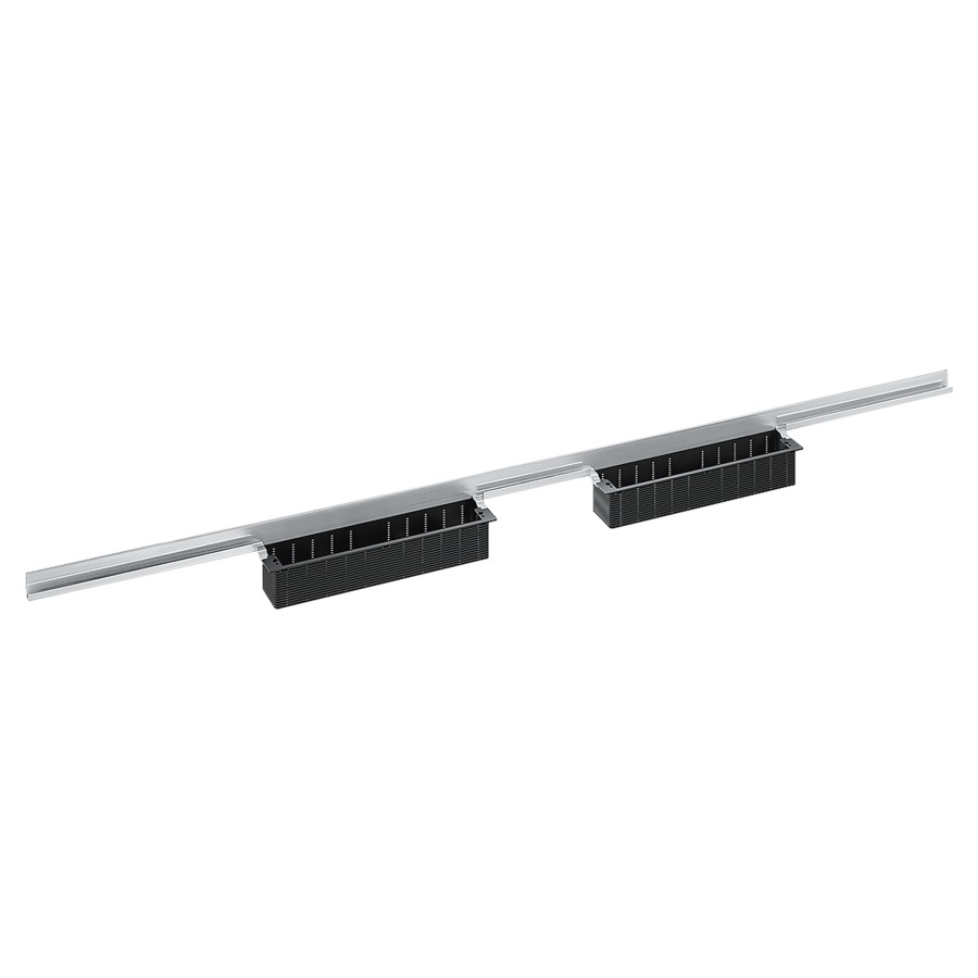 Rigole de douche CERAWALL
INDIVIDUAL DUO, 160 cm, avec
déclivité intégrée, longueur
personnalisable sur place
pour des revêtements 10-24 mm
acier inoxydable, pour boîter
d'écoulement Dallflex