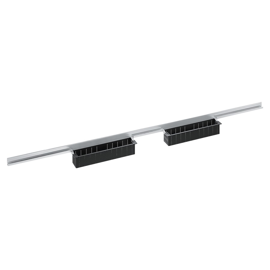 Rigole de douche CERAWALL
INDIVIDUAL DUO, 190 cm, avec
déclivité intégrée, longueur
personnalisable sur place
pour des revêtements 10-24 mm
acier inoxydable, pour boîter
d'écoulement Dallflex