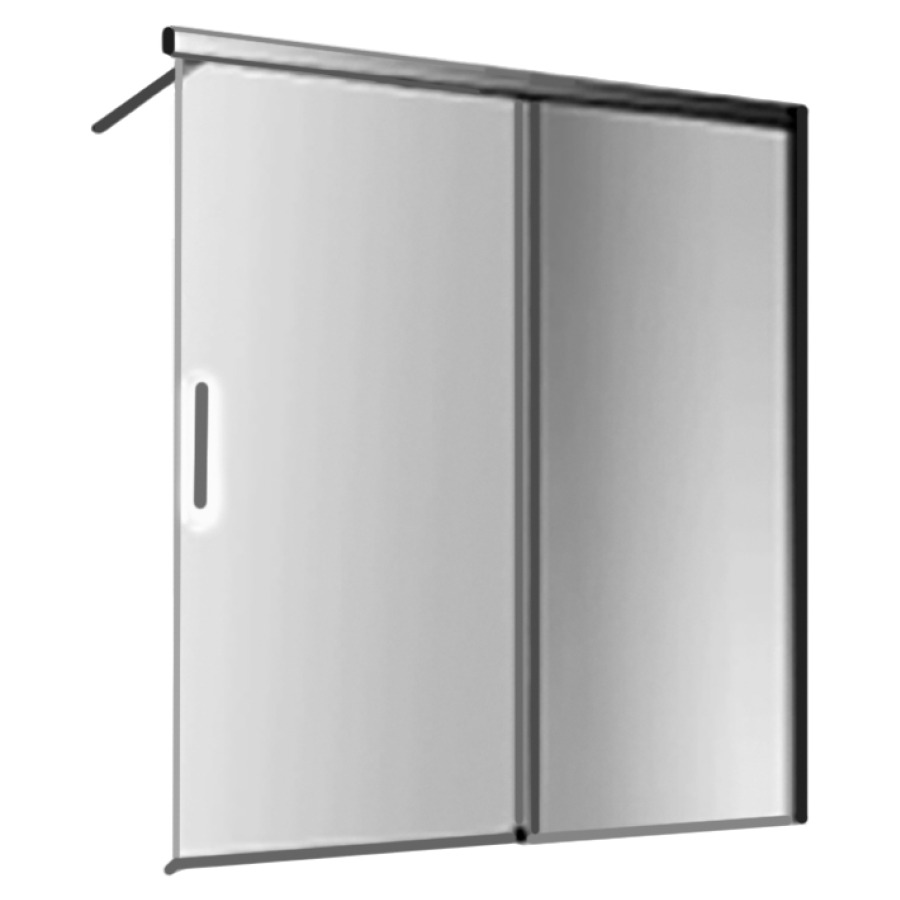 Porte coulissante BELLA VITA 3
118,3-120,2 cm, H 150 cm
2 panneaux, partie fixe
montage à droite
support mural
fonction Soft-Close