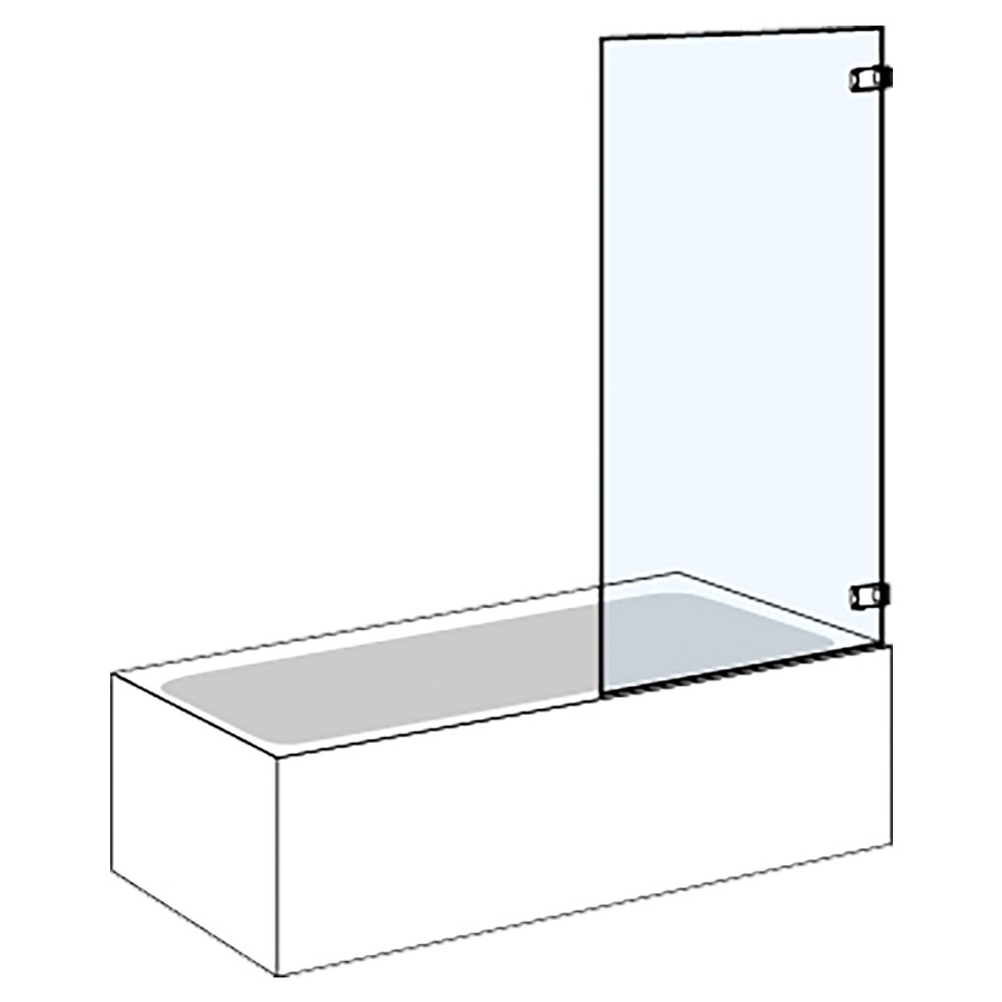 Porte battante S606PLUS
sans cadre, 75 cm, H 160 cm
porte charnière à droite, sans
élément fixe, sur baignoire