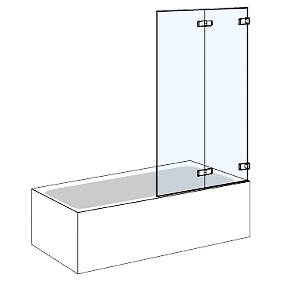 Porte pliante S606PLUS
110 cm, H 160 cm
2 panneaux, charnières à
droite, sur baignoire