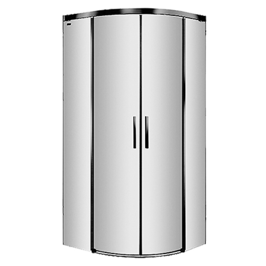 Porte coulissante BELLA VITA 3
PLUS ROUND, 100 x 100 cm
H 190 cm, 2 portes
coulissantes, 2 parois fixes
pour douche quart de cercle
Schmidlin, radius 500