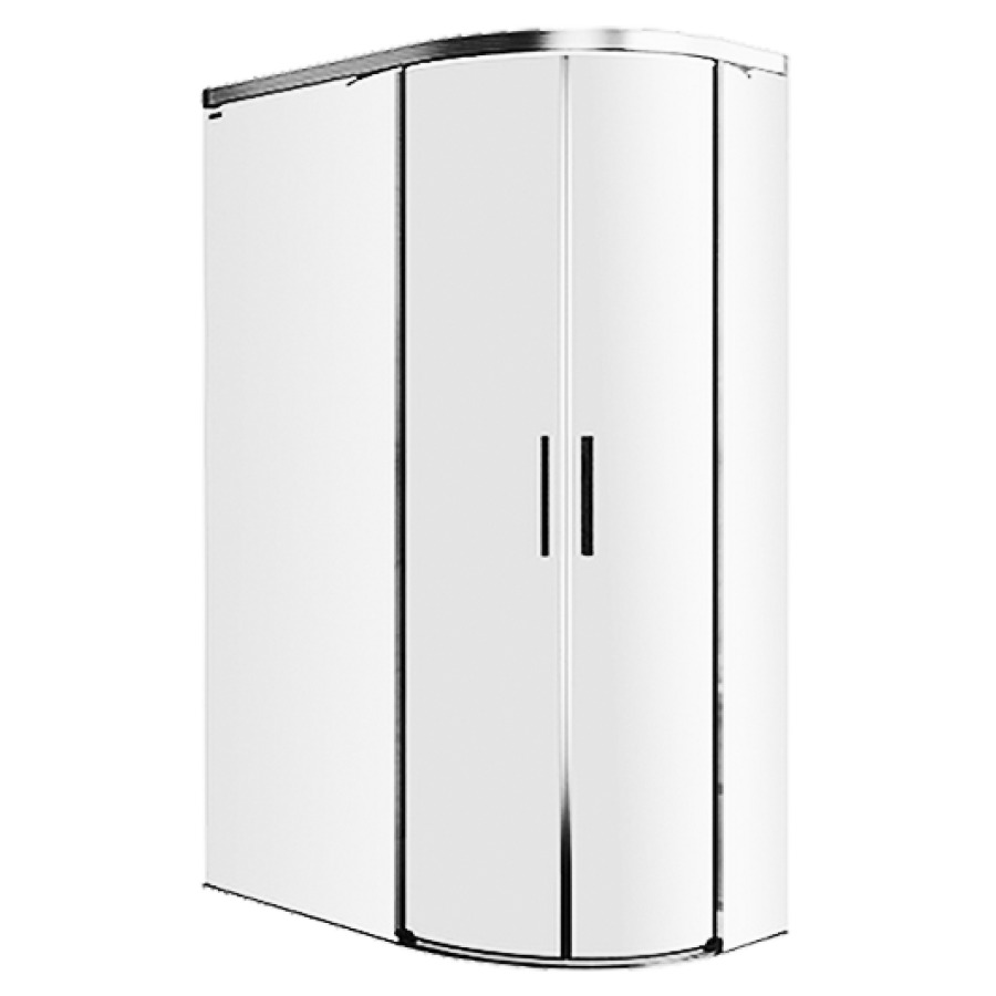 Porte coulissante BELLA VITA 3
PLUS ROUND asymétrique
90 x 80 cm, H 190 cm, 2 portes
coulissantes, 2 parois fixes
radius 500